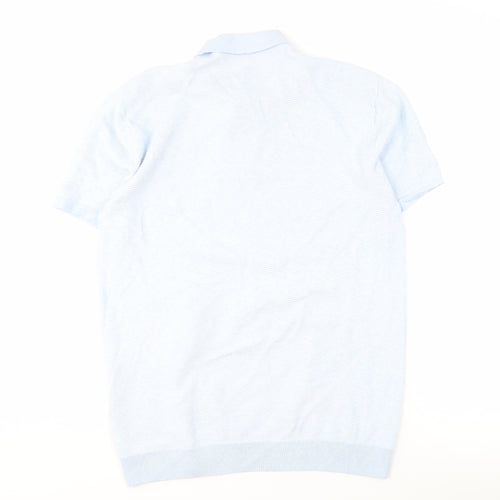 Next Men's XL Blue Polo Short Sleeve Cotton Casual