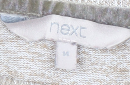 Next Women's Beige Boat Neck Jumper Size 14