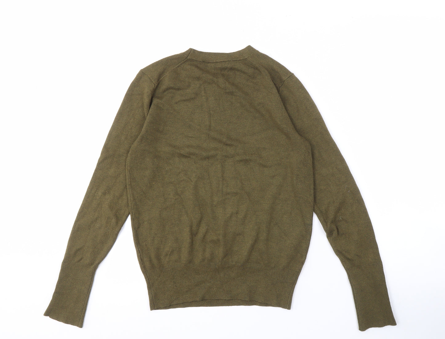 Zara Women's Green Crew Neck Pullover Jumper M