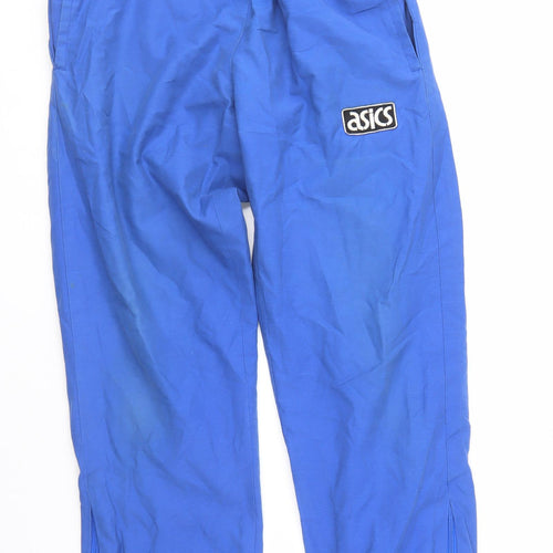 Asics Men's Blue Track Pants, Size S, Gym & Training