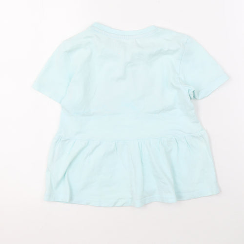 Mountain Warehouse Girls Blue T-Shirt 5-6 Years Rainbow Design