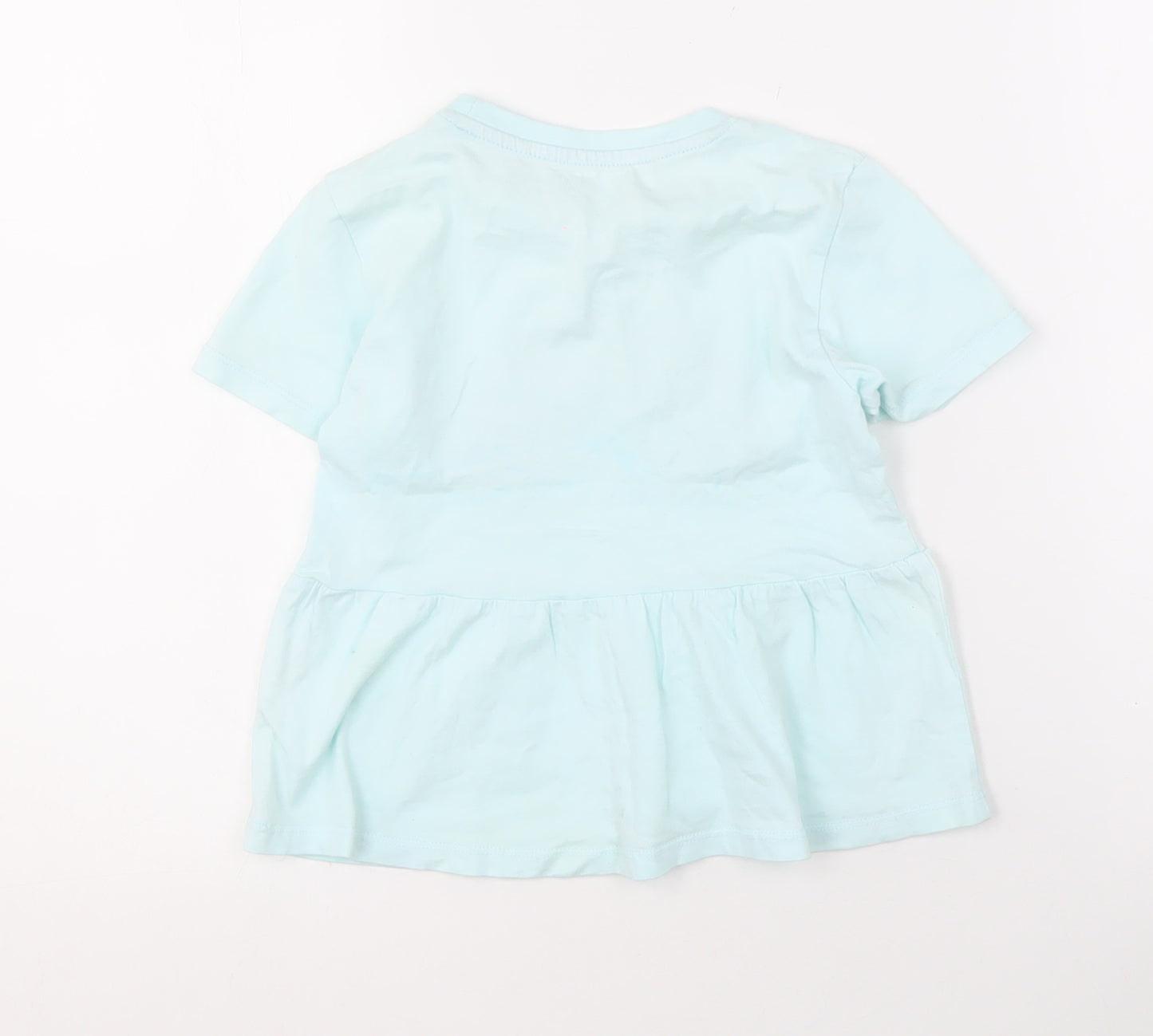 Mountain Warehouse Girls Blue T-Shirt 5-6 Years Rainbow Design