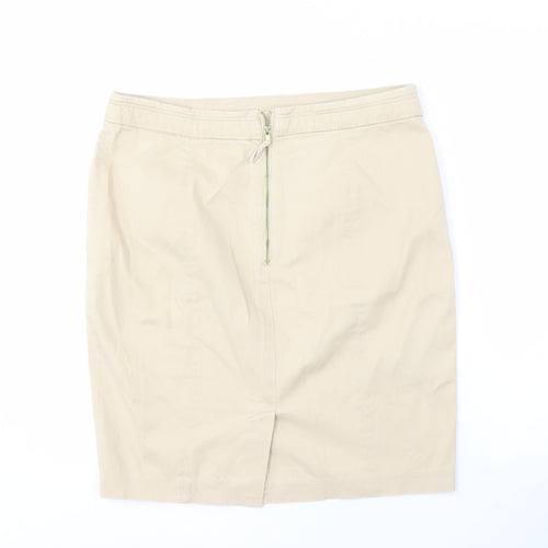 H&M Women's Beige Pencil Skirt, Size 14, Casual Wear