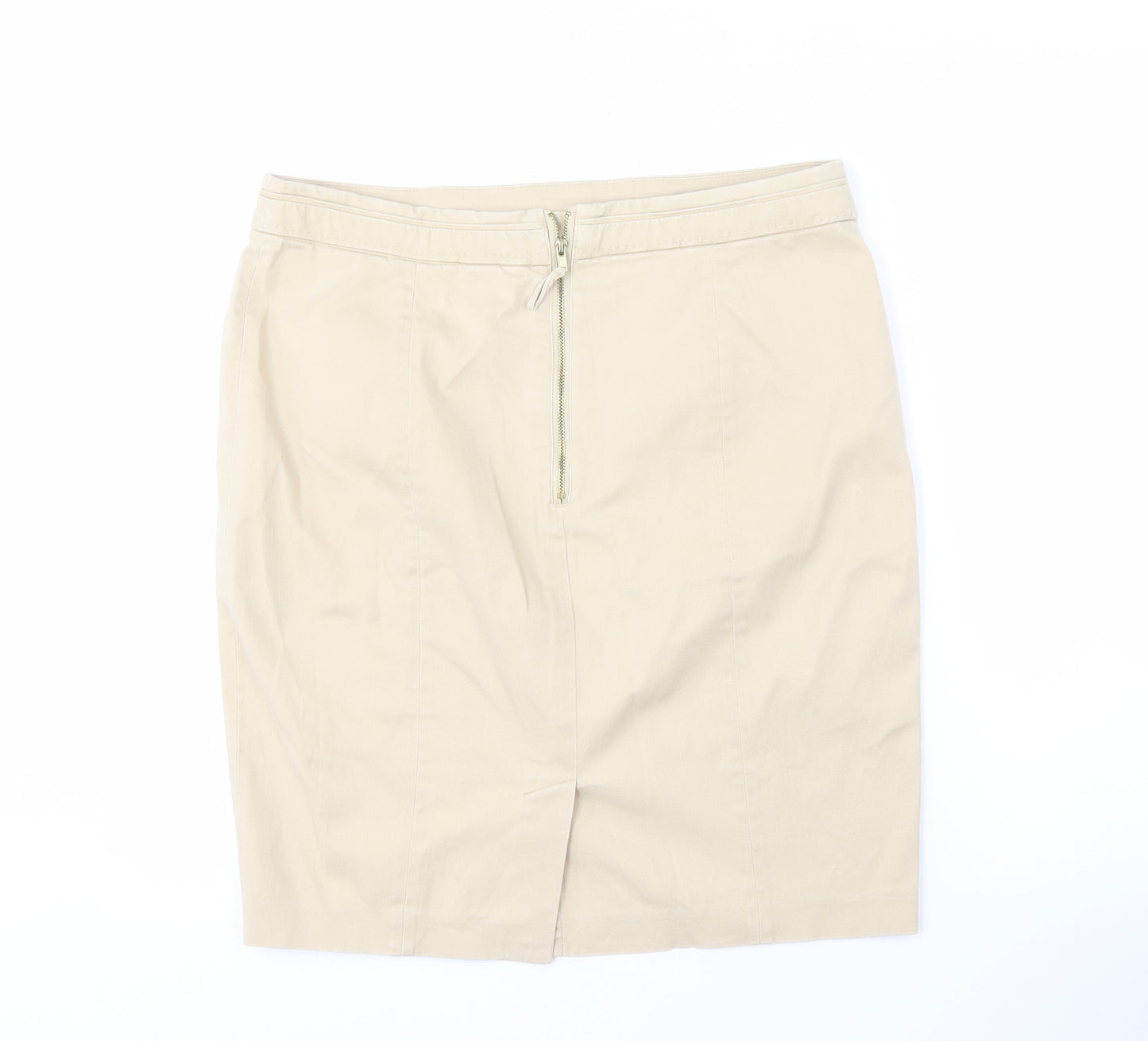 H&M Women's Beige Pencil Skirt, Size 14, Casual Wear
