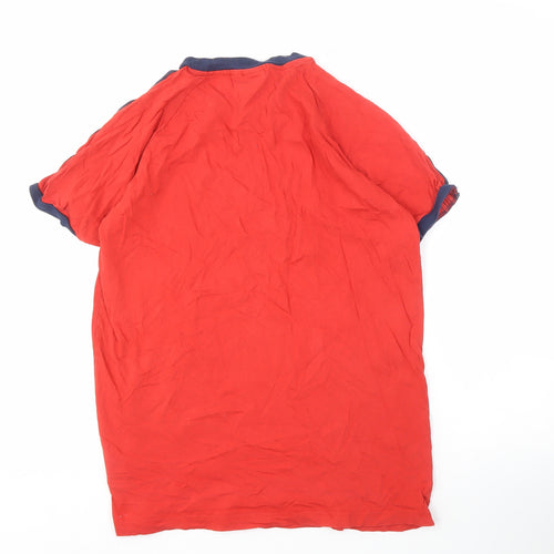 Adidas Men's Red Short Sleeve T-Shirt, Medium