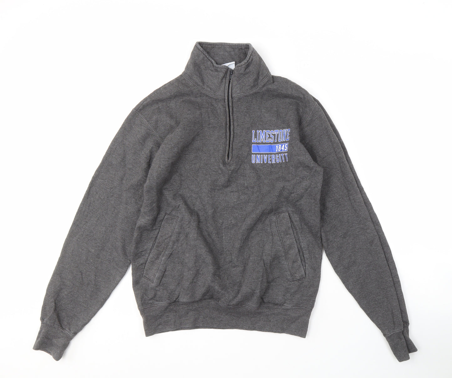 Champion Men's Grey 1/4 Zip University Sweatshirt