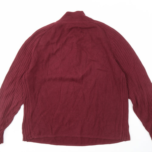 Hathaway Men's Red Full Zip Jumper, Size L