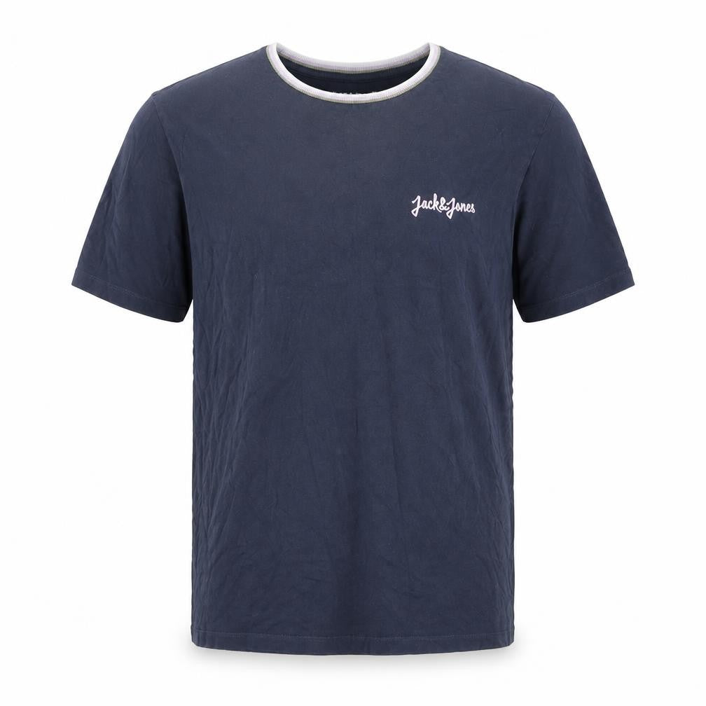 Jack & Jones Men's Blue XL T-Shirt, Logo Crew Neck
