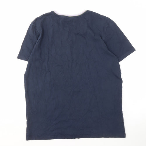 Jack & Jones Men's Blue XL T-Shirt, Logo Crew Neck