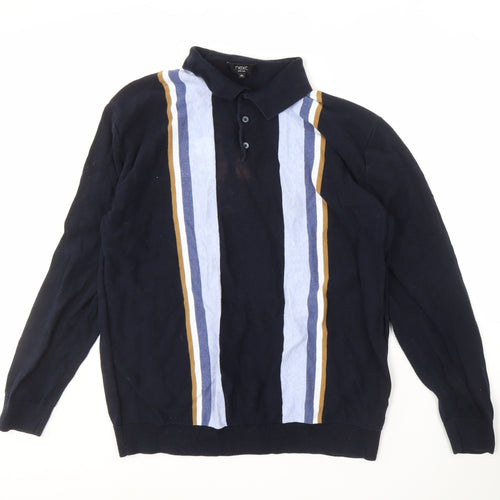 Next Men's Blue Striped XL Pullover Jumper