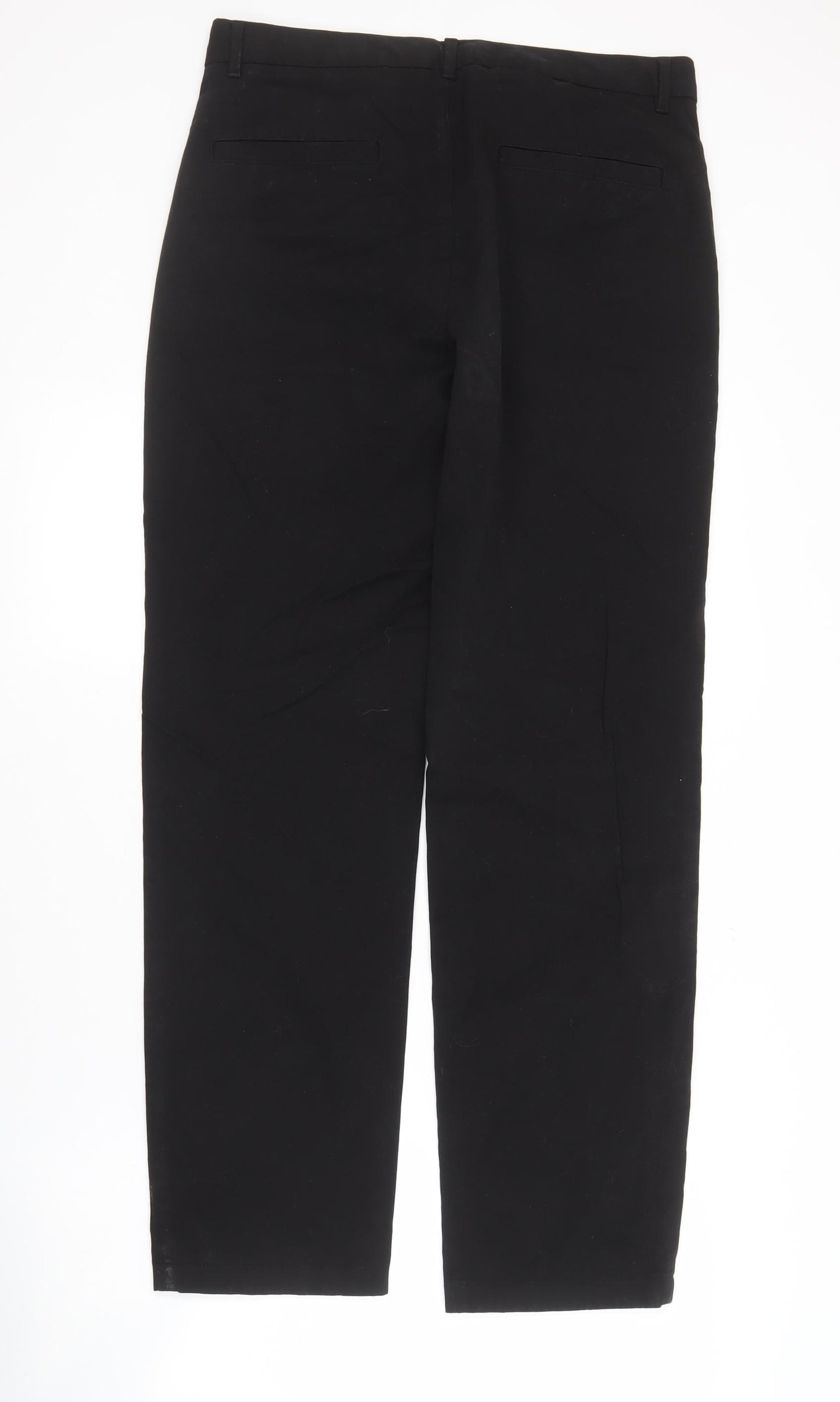 Marks and Spencer Men's Black Chino Trousers, Regular Fit, Size 32