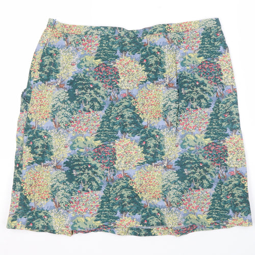 Cath Kidston Women's Multicoloured Floral Skirt Size 14