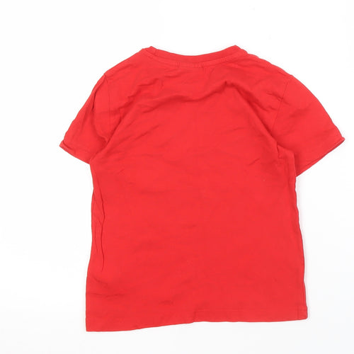 Disney Boys Red Mickey Mouse T-Shirt, 5-6 Years, Casual Cotton