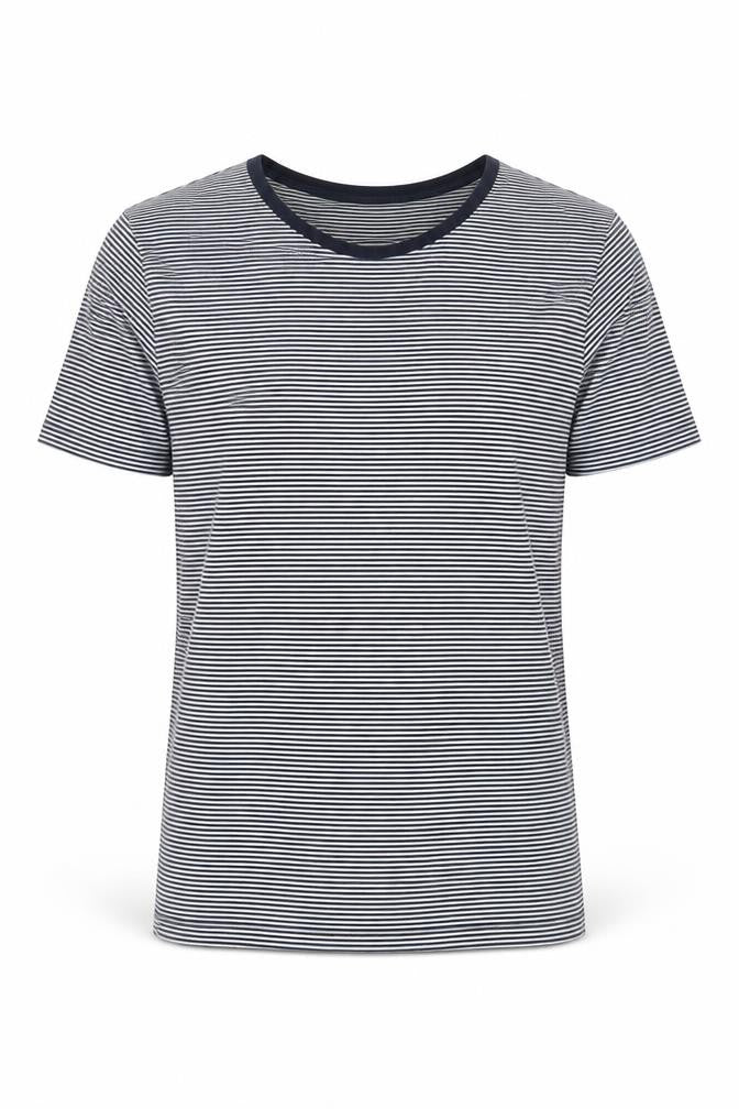 Front view of Jack & Jones Men's Multicoloured Striped T-Shirt S