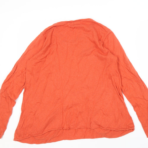 The Masai Women's Orange Scoop Neck Pullover S