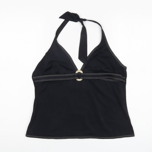 Riviera Women's Black Halter Bralette Swim Top Size 18