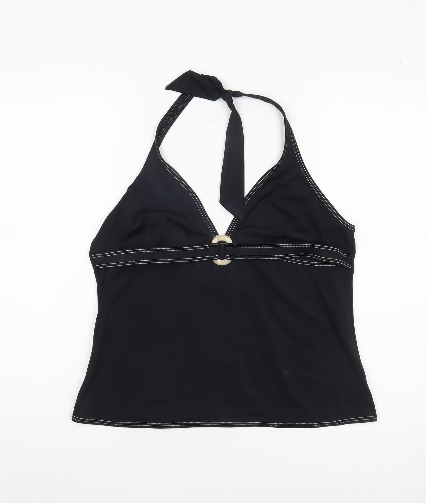 Riviera Women's Black Halter Bralette Swim Top Size 18