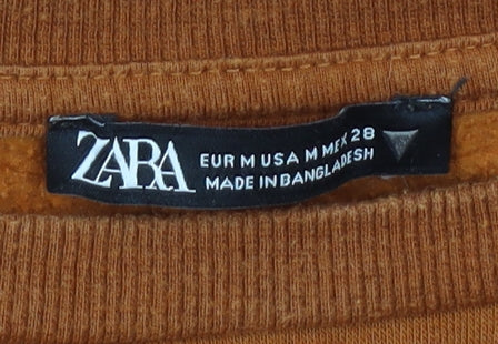 Zara Women's Brown Pullover Sweatshirt M Casual