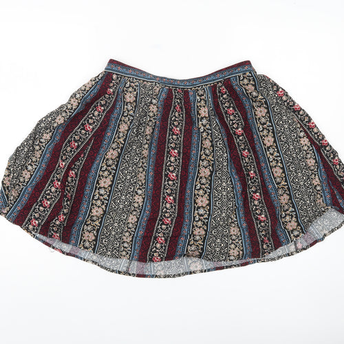 New Look Women's Multicoloured A-Line Floral Skirt Size 10