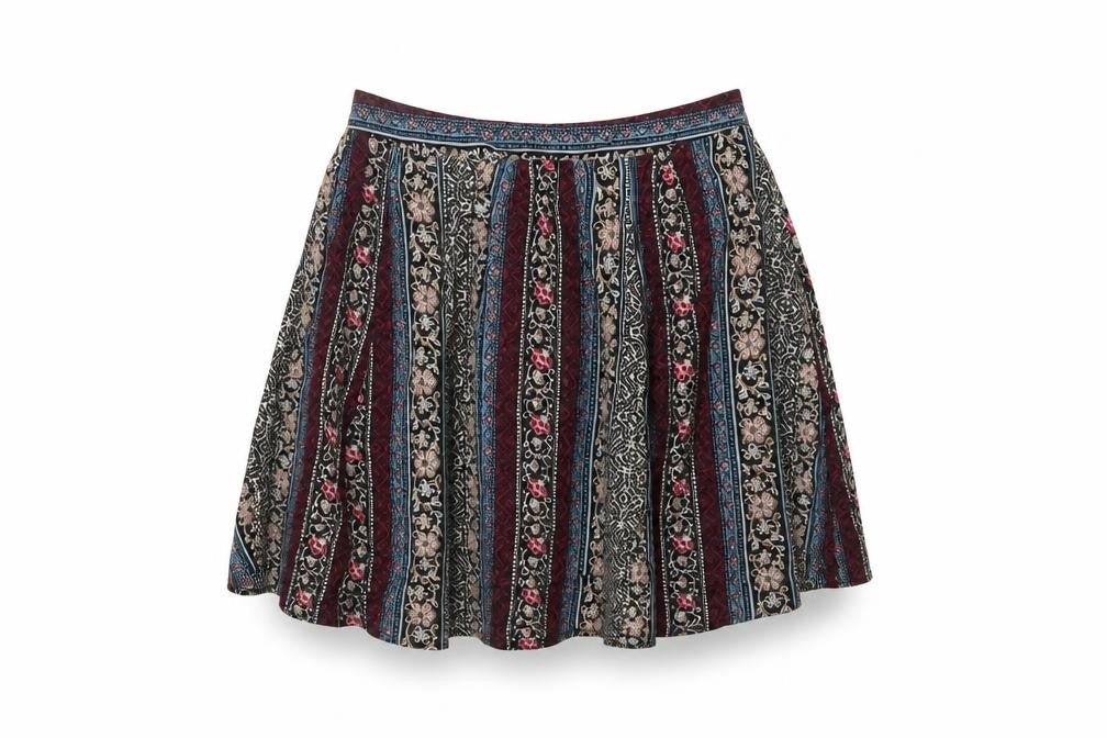 Front view of New Look Women's Multicoloured A-Line Floral Skirt, size 10