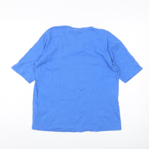 Vle Women's Blue Crew Neck T-Shirt M Size