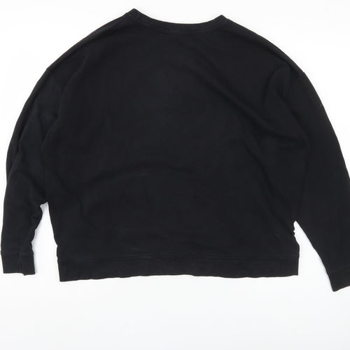 New Look Women's Black Graphic Sweatshirt Size M