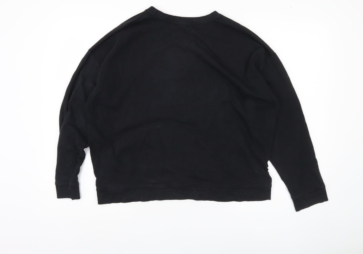 New Look Women's Black Graphic Sweatshirt Size M