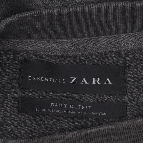 ZARA Men's Grey 2XL Pullover Sweatshirt