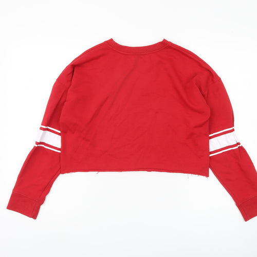 New Look Women's Red Logo Sweatshirt Size 12