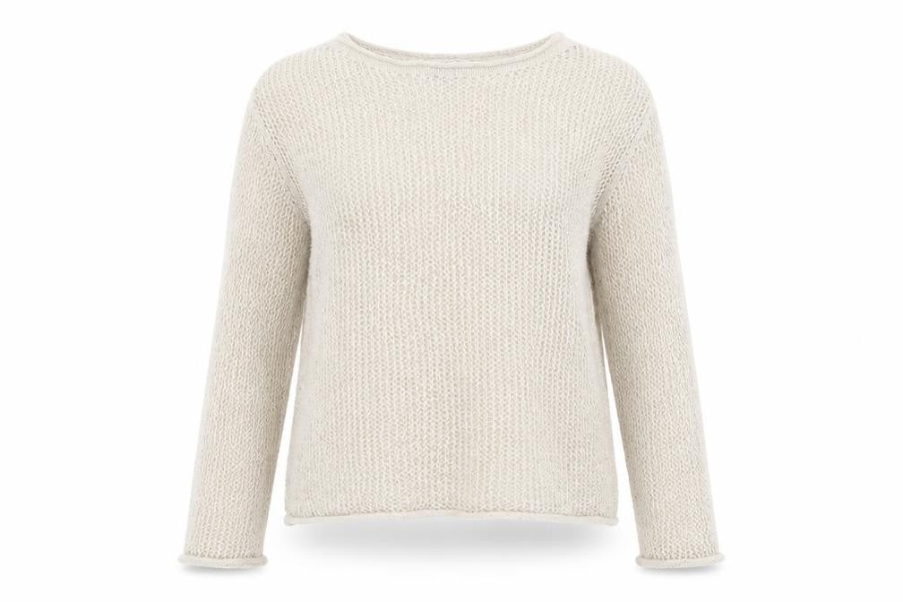 Front view of Marks & Spencer Women's Beige Knit jumper - S