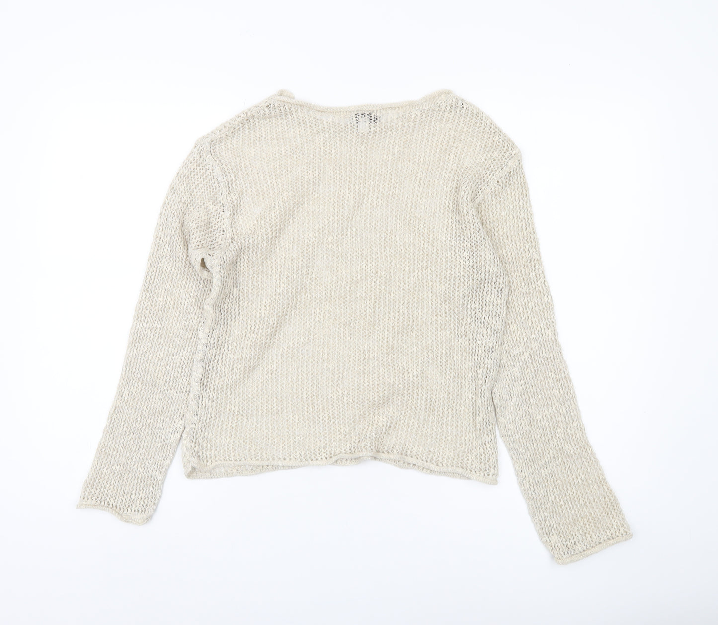 Marks and Spencer Women's Beige Knit Pullover Jumper - S