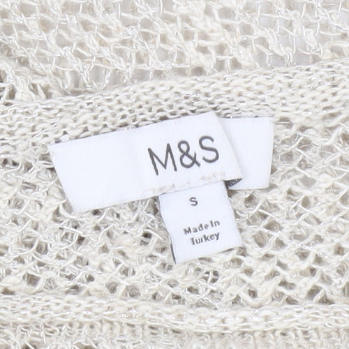 Marks and Spencer Women's Beige Knit Pullover Jumper - S