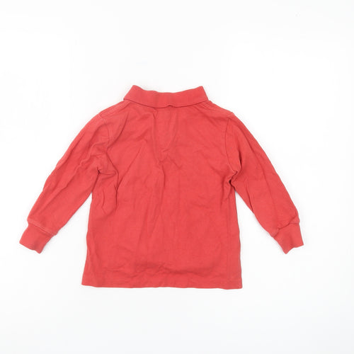 Ralph Lauren Boys Red Long Sleeve Polo Shirt 2 Years