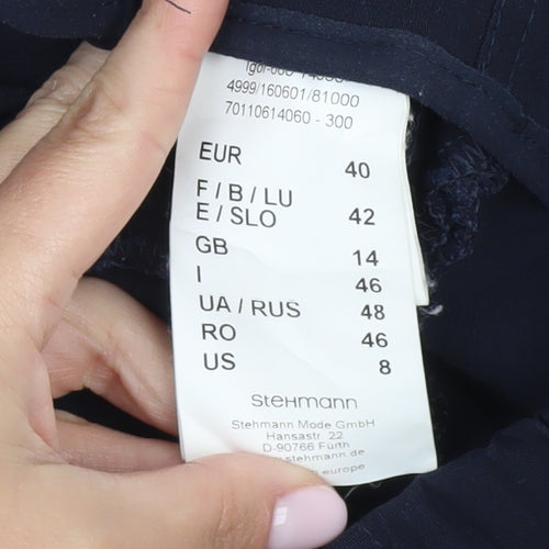 Stehmann Women's Blue Cropped Trousers Size 14
