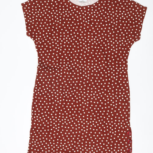La Redoute Women's Red Polka Dot T-Shirt Dress