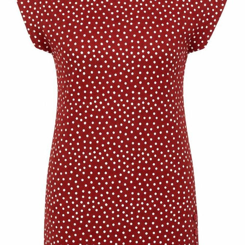 La Redoute Women's Red Polka Dot T-Shirt Dress