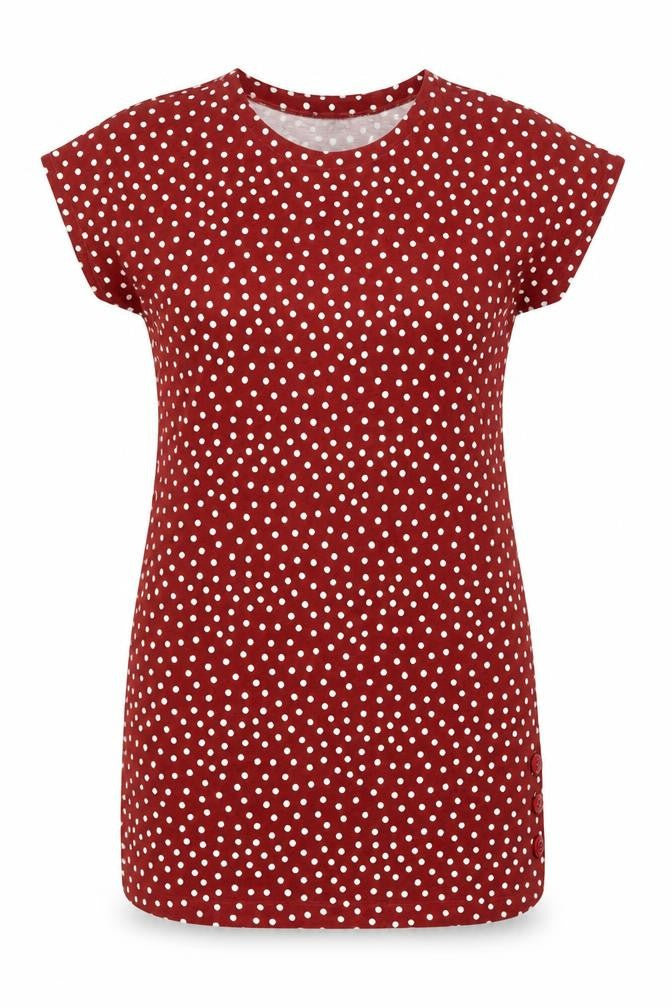 La Redoute Women's Red Polka Dot T-Shirt Dress