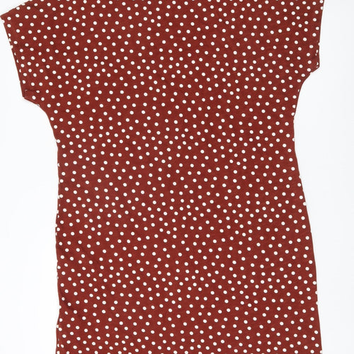 La Redoute Women's Red Polka Dot T-Shirt Dress
