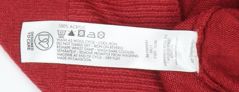 Debenhams Women's Red Pullover Jumper Size 10