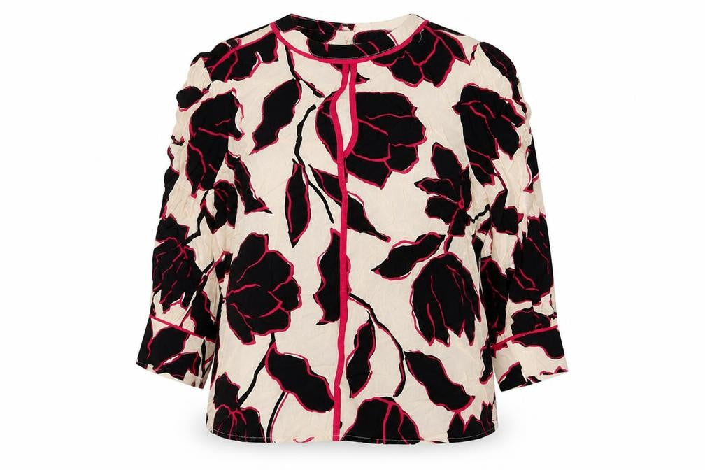 Front view of Love & Roses Women's Multicoloured Floral Blouse, size 14