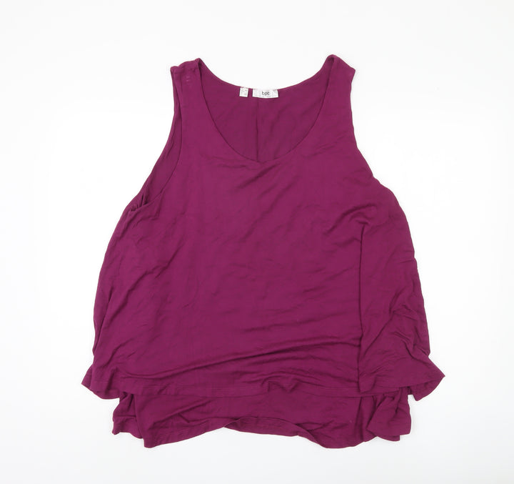bpc bonprix Women's Purple XL V-Neck Tank