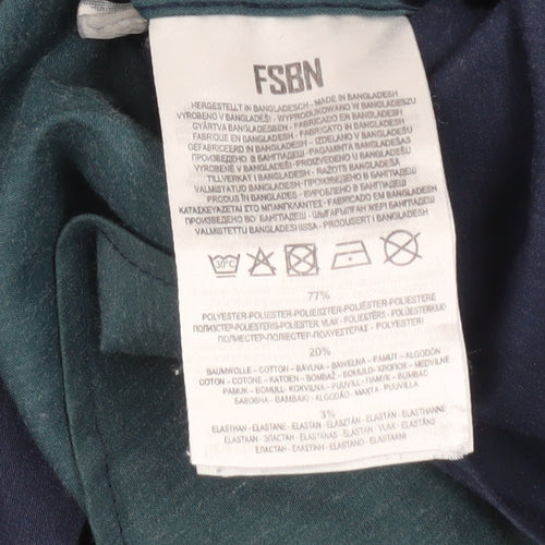 FSBN Men's Slim Fit Colourblock Casual Shirt, S