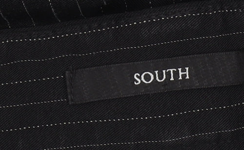South Women's Black Striped Trousers Size 20