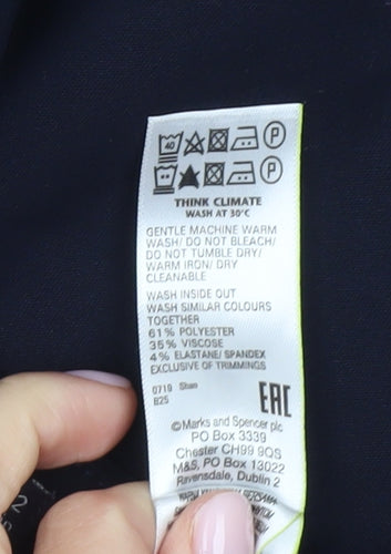 Marks and Spencer Women's Blue Trousers, Size 12