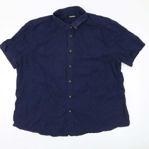 GOODSOULS Men’s 3XL Blue Short Sleeve Casual Shirt