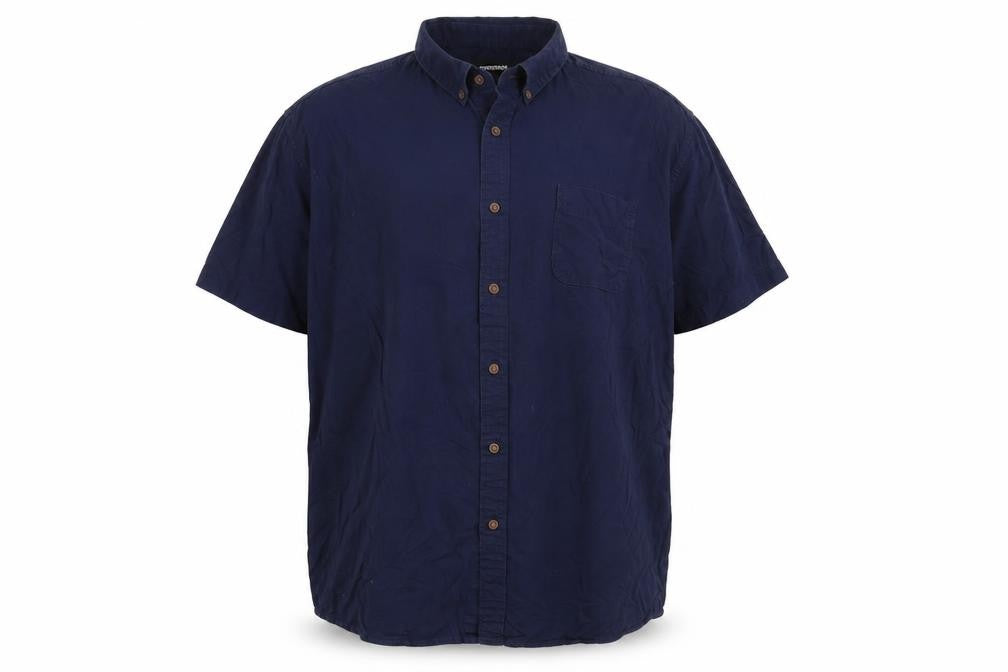 GOODSOULS Men’s 3XL Blue Short Sleeve Casual Shirt