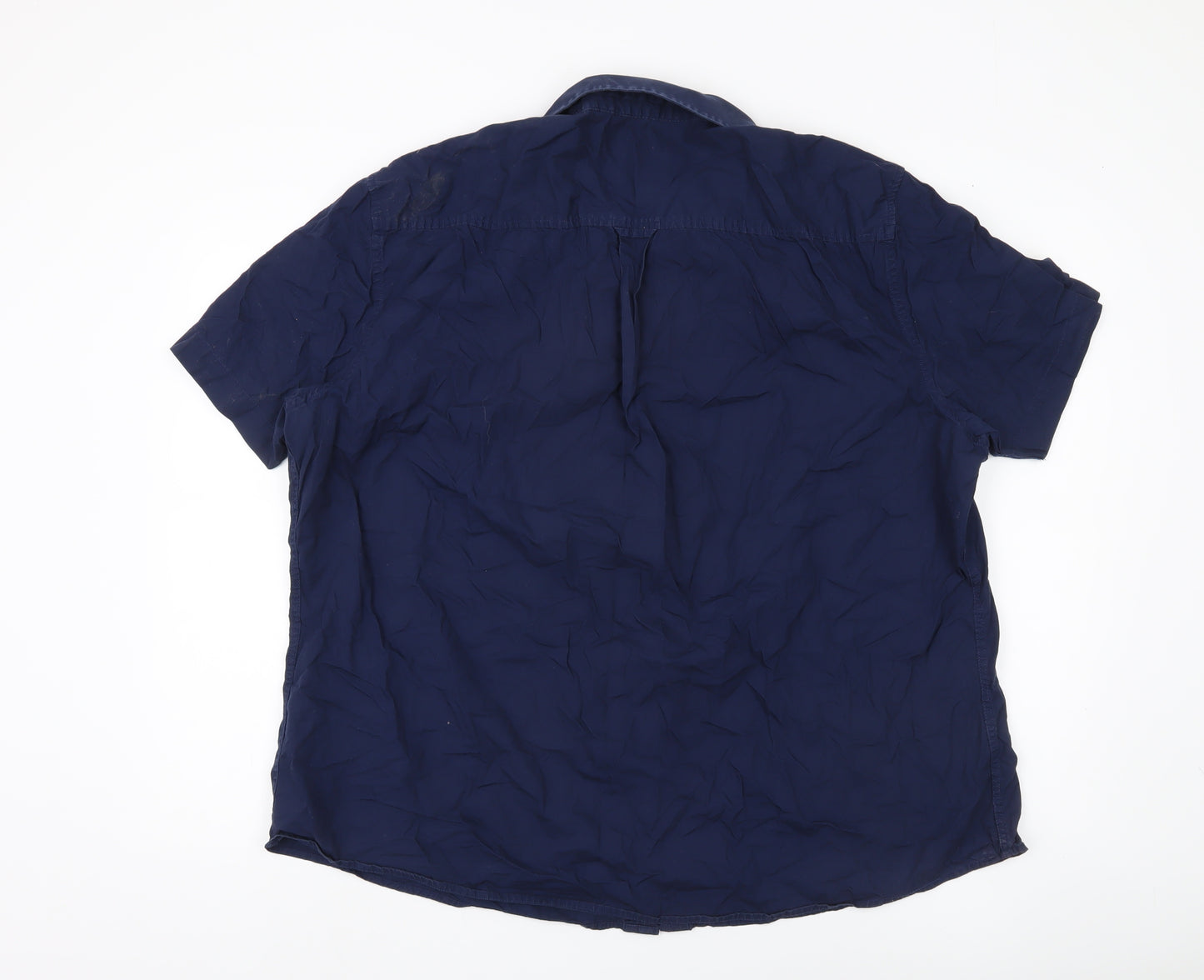 GOODSOULS Men’s 3XL Blue Short Sleeve Casual Shirt