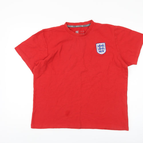 Fanatics Men's Red Sports T-Shirt, Size L, Crew Neck