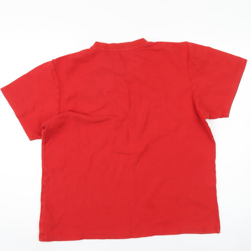 Fanatics Men's Red Sports T-Shirt, Size L, Crew Neck