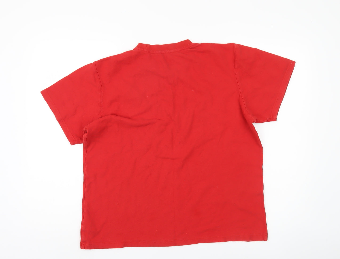 Fanatics Men's Red Sports T-Shirt, Size L, Crew Neck